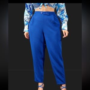 Plus Size Royal Blue Dress Pants